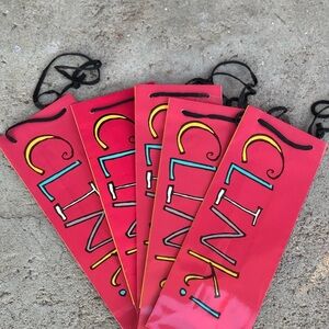 Colorful 'Clink!' Wine Gift Bags Set of 5 Bachelorette Party